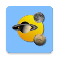 Sun, moon and planets icon