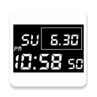 Digital Date seconds time widget icon