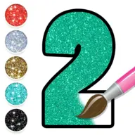 Glitter Numbers and Alphabet icon