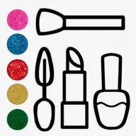 Glitter Makeup Coloring Book icon