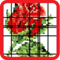 Cross Stitch Flower Art Pixel icon