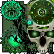 Steampunk Skull Clock