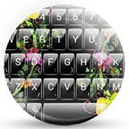 Keyboard Theme Glass BlackFlower icon