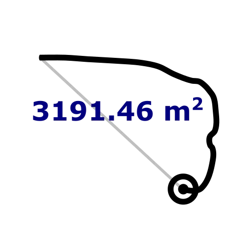 Distance and area measurement icon