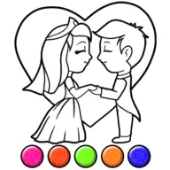 Bride and Groom Coloring Book icon