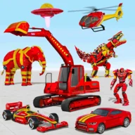Excavator Robot Car Game-Dino icon