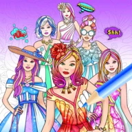 Dress Up & Coloring Book