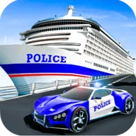 US Police Muscle Car Plane Transporter Game icon