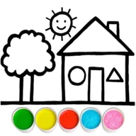 Glitter House Coloring