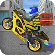 Police MotorBike Race Simulator 3D icon