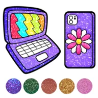 Phone coloring book icon