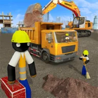 Stickman City Construction Excavator