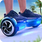 Hoverboard surfers icon
