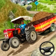 Cargo Tractor Trolley Simulator Farming Game V2