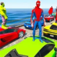 Spider hero Cars Stunt Games icon